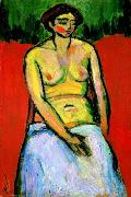 Alexej von Jawlensky Sitzender weiblicher Akt oil painting on canvas